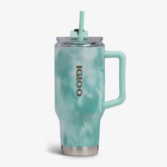 Igloo Flip 'n' Sip 32 Ounce Travel Mug Ice Dye Seafoam