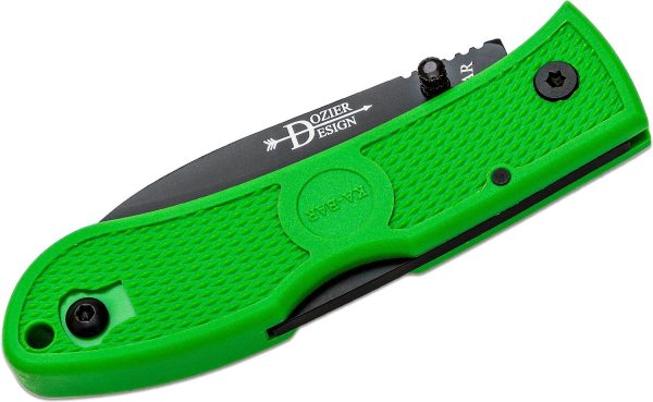 KA-BAR Dozier Hunter Folding Knife 3" Drop Point Kelly Green Satin Blade