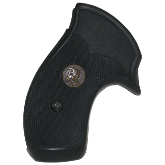 Pachmayr Compac Professional Round Butt Grips S&W 10 K-Frame, 11 K-Frame Rubber Black