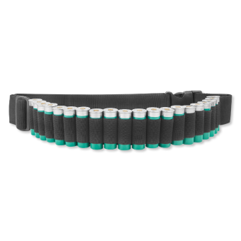 Bulldog Cases Adjustable Shotgun Ammo Belt 20 Rounds ‎Nylon Black