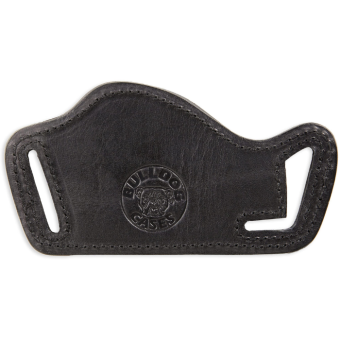 Bulldog Cases Belt Slide Holster Right Hand Most Small & Medium Frame Semi Autos Leather Black Small/Medium