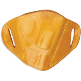 Bulldog Cases Molded Leather Belt Slide Holster Right Hand Small J Frame Revolvers Leather Tan Small