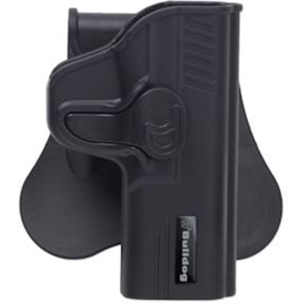 Bulldog Cases Rapid Release Paddle Holster Right Hand S&W M&P Shield, Springfield Hellcat Polymer Black
