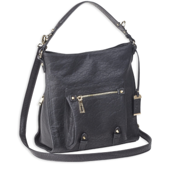 Bulldog Cases Hobo Anna  Purse with Holster Ambidextrous Most Small Pistols & Revolvers Leather Black Medium