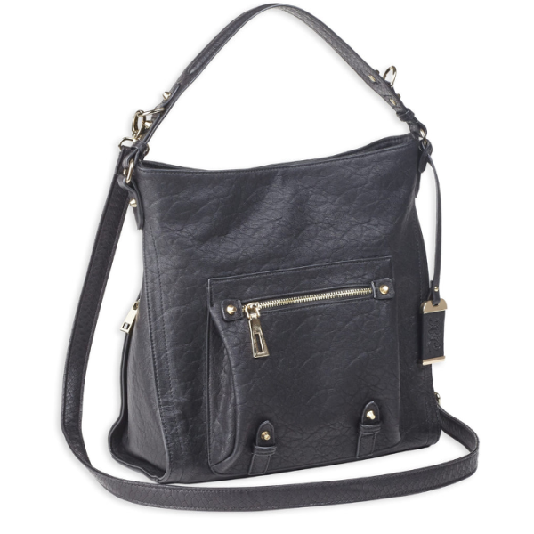 Bulldog Cases Hobo Anna  Purse with Holster Ambidextrous Most Small Pistols & Revolvers Leather Black Medium