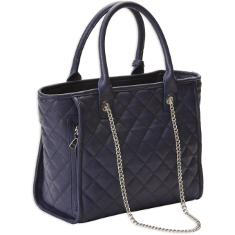 Bulldog Cases Quilted Tote  Purse with Holster Ambidextrous Most Small Pistols & Revolvers Leather Navy Medium