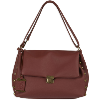 Bulldog Cases Hobo Crossbody Purse with Holster Ambidextrous Most Small Pistols & Revolvers Leather Rust Medium