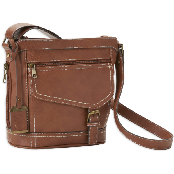 Bulldog Cases Bucket  Purse with Holster Ambidextrous Most Small Pistols & Revolvers Leather Saddle Medium