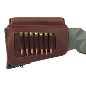 Allen Westcliff Cartridge Carrier 223 Remington, 300 Winchester Magnum 7 Rounds Full Grain Leather Brown