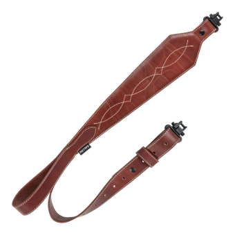Allen Heritage Western Scallop Sling with Sling Swivel Leather Brown 28"