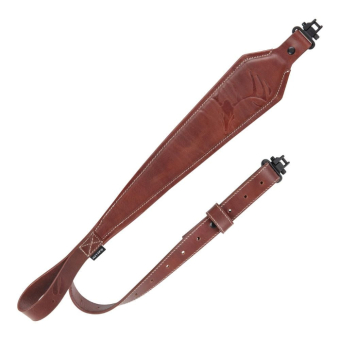 Allen Heritage Deer Deboss Sling with Sling Swivel Leather Brown 35"