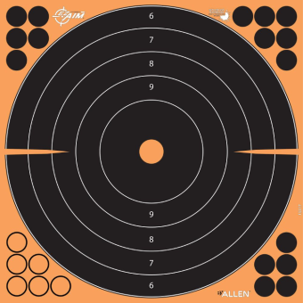 Allen EZ-Aim Splash Bullseye Adhesive Target 12" Pack of 10