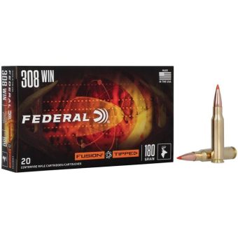 Federal Fusion Ammunition 308 Winchester 180 Grain Polymer Tipped Box of 20