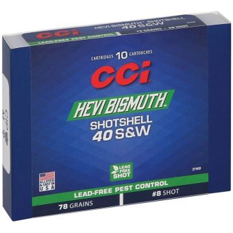 CCI Hevi Bismuth Ammunition 40 S&W #8 Shot 78 Grain Box of 10