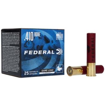 Federal Premium Game Load Ammunition 410 Bore 2-1/2" 1/2 oz #6 Shot Box of 25