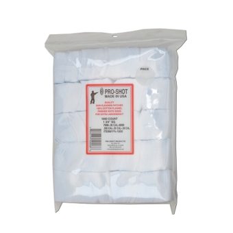 Pro-Shot Benchrest Cotton Flannel Cleaning Patches 28 - 38 Caliber 1-3/4" Pack of 1000