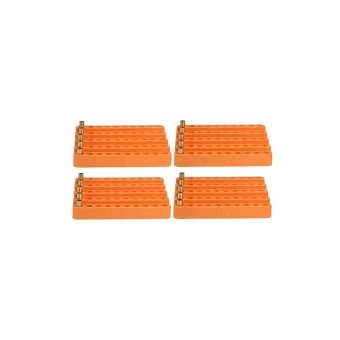 Lyman Handgun Bleacher Block Reloading Tray (0.445 Diameter) 50 Rounds Pack of 4 Orange Plastic
