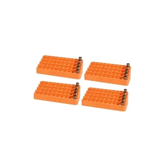 Lyman Rifle Bleacher Block Reloading Tray (0.656 Diameter) 50 Rounds Pack of 4 Orange Plastic