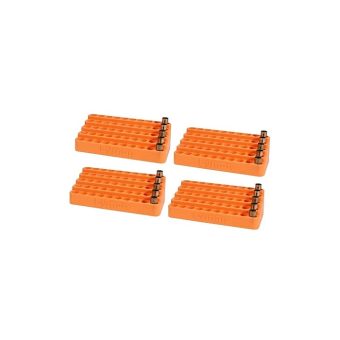 Lyman Handgun Bleacher Block Reloading Tray (0.565 Diameter) 50 Rounds Pack of 4 Orange Plastic