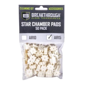 Breakthrough Clean AR-15 Chamber Star Cleaning Pads Pack 50