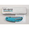 KA-BAR Corser Folding Knife 3.4" Tanto Light Blue Satin Blade - Image 4