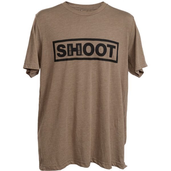 Hornady Shoot Men's T-Shirt Brown Cotton/Poly Blend LARGE
