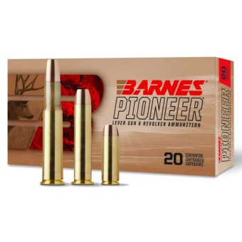 Barnes Pioneer Ammunition 44 Remington Magnum Original Jacketed Flat Nose 300 Grain Box of 20