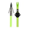 Muzzy Iron Fiberglass Bowfishing Arrow with 2-Barb Fish Point Chartreuse 32" - Image 3
