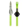 Muzzy Iron Fiberglass Bowfishing Arrow with 3-Barb Fish Point & Slide Chartreuse 32" - Image 2