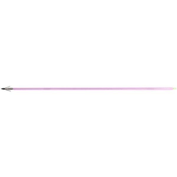 Muzzy Sabre Fiberglass Lighted Bowfishing Arrow with Gar Point & Nockturnal Nock Pink 33"