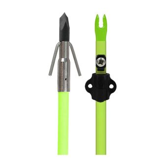 Muzzy Classic Fiberglass Bowfishing Arrow with Gar Point & Slide Chartreuse 32"