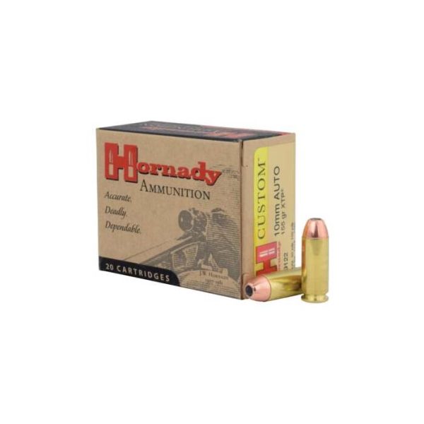 Hornady Custom Ammunition 10mm Auto 155 Grain Jacketed Hollow Point Box of 20