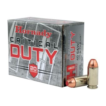Hornady  Critical Duty Ammunition 40 S&W 175 Grain FTX Polymer Tip Box of 20