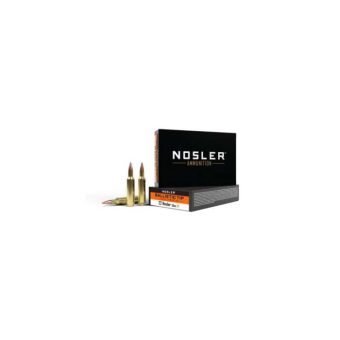 Nosler BT Ammunition 22 Nosler 55 Grain Boat Tail Spire Point Box of 20
