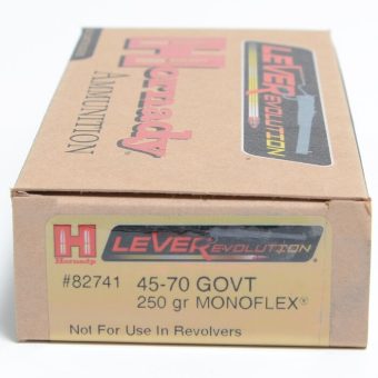 Hornady LeveRevolution Ammunition 45-70 Government 250 Grain GMX Polymer Tip Box of 20