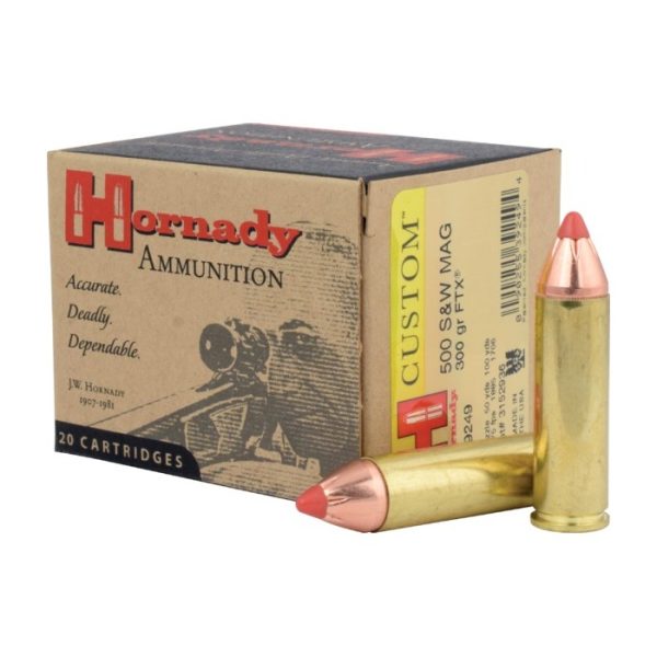 Hornady Ammunition 500 S&W Magnum 300 Grain FTX Polymer Tip Box of 20