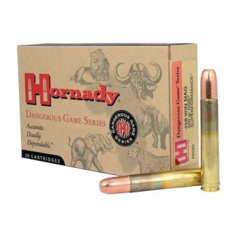 Hornady Dangerous Game Ammunition 458 Winchester Magnum 500 Grain DGS Jacketed Flat Nose Box of 20