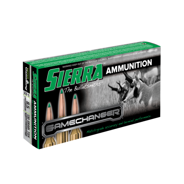 Sierra Game Changer Ammunition 6.5 Creedmoor 130 Grain Tipped Game King Spitzer Boat Tail Box of 20