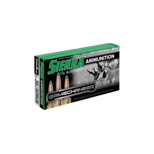 Sierra Game Changer Ammunition 6.5 Creedmoor 140 Grain Tipped Game King Spitzer Boat Tail Box of 20
