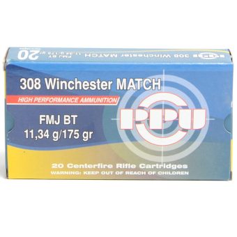 Prvi Partizan Ammunition 308 Winchester 175 Grain Full Metal Jacket Box of 20