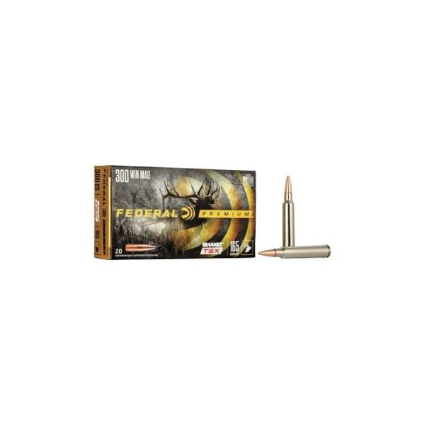Federal Premium Ammunition 300 Winchester Magnum 165 Grain TSX Polymer Tip Box of 20