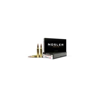 Nosler Match Grade Ammunition 223 Remington 77 Grain Boat Tail Hollow Point Box of 20