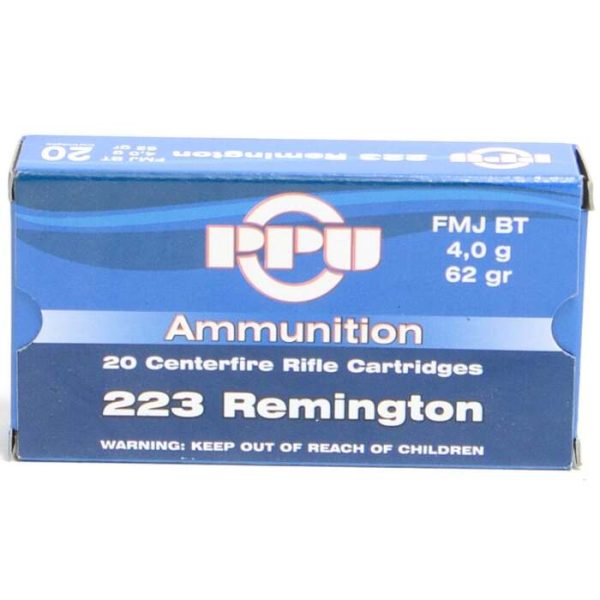 Prvi Partizan Ammunition 223 Remington 62 Grain Full Metal Jacket Box of 20