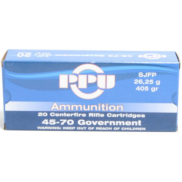 Prvi Partizan Ammunition 45-70 Government 405 Grain Jacketed Hollow Point Box of 20