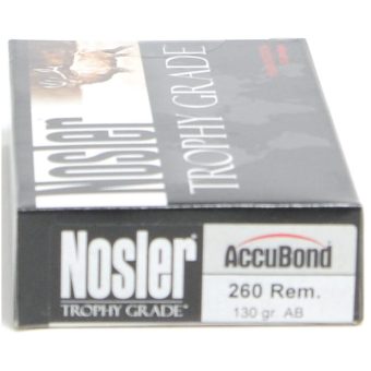 Nosler Ammunition 260 Remington 130 Grain AccuBond Polymer Tip Box of 20