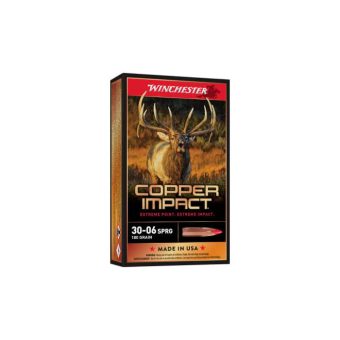 Winchester Copper Impact Ammunition 30-06 Springfield 180 Grain Copper Impact Copper Hollow Point Box of 20