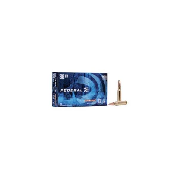 Federal Premium Ammunition 308 Winchester 150 Grain Power-Shock Jacketed Soft Point Box of 20