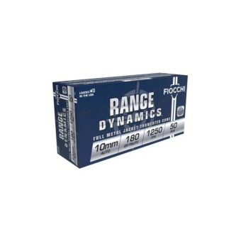Fiocchi Range Dynamics Ammunition 10mm Auto 180 Grain Truncated Cone Box of 50