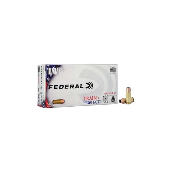 Federal Premium Train + Protect Ammunition 10mm Auto 180 Grain Hollow Point Box of 50