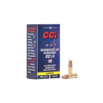 CCI HP SubSonic Ammunition 22 Long Rifle 40 Grain Hollow Point Box of 50